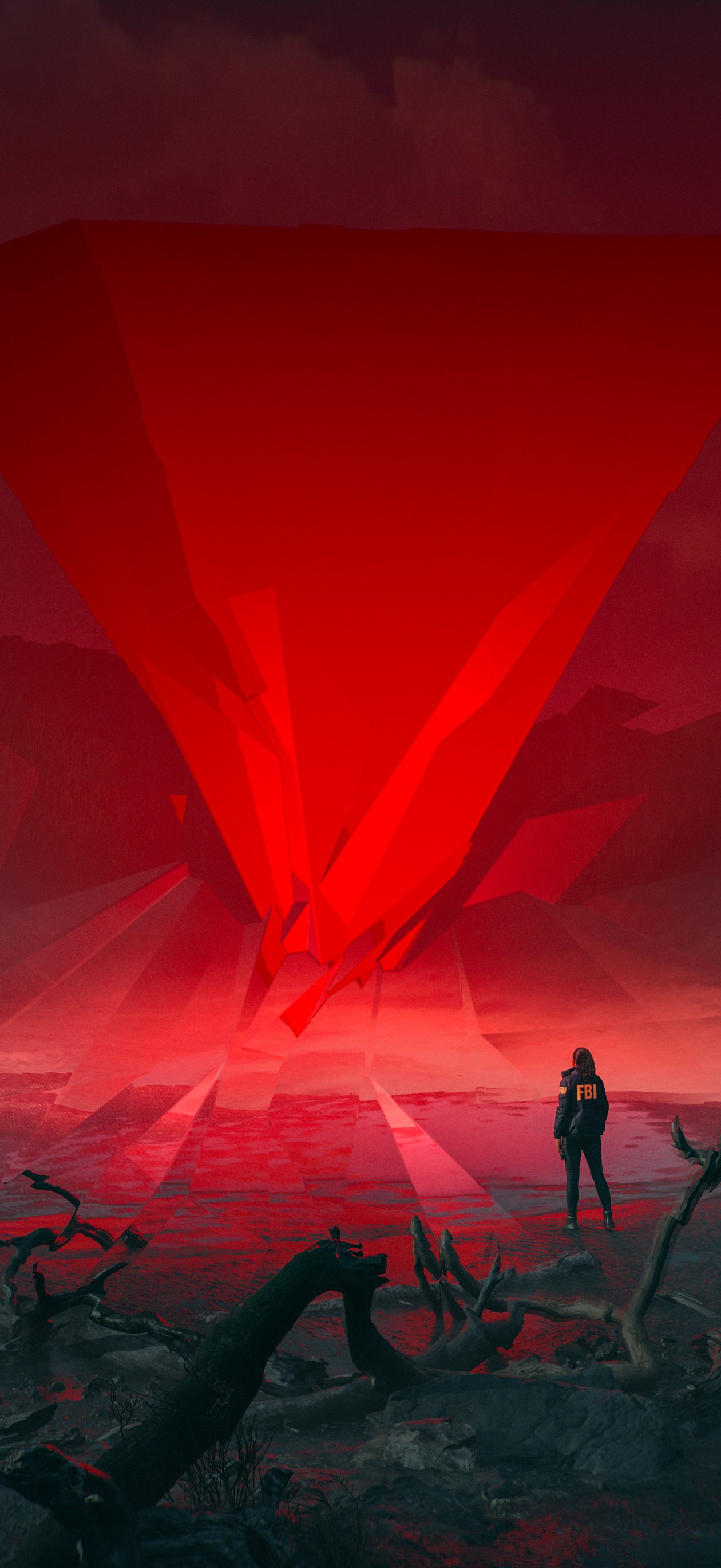 Alan Wake at the Ominous Red Light - Wallpapers for iPhone Air in 1260x2736 resolution