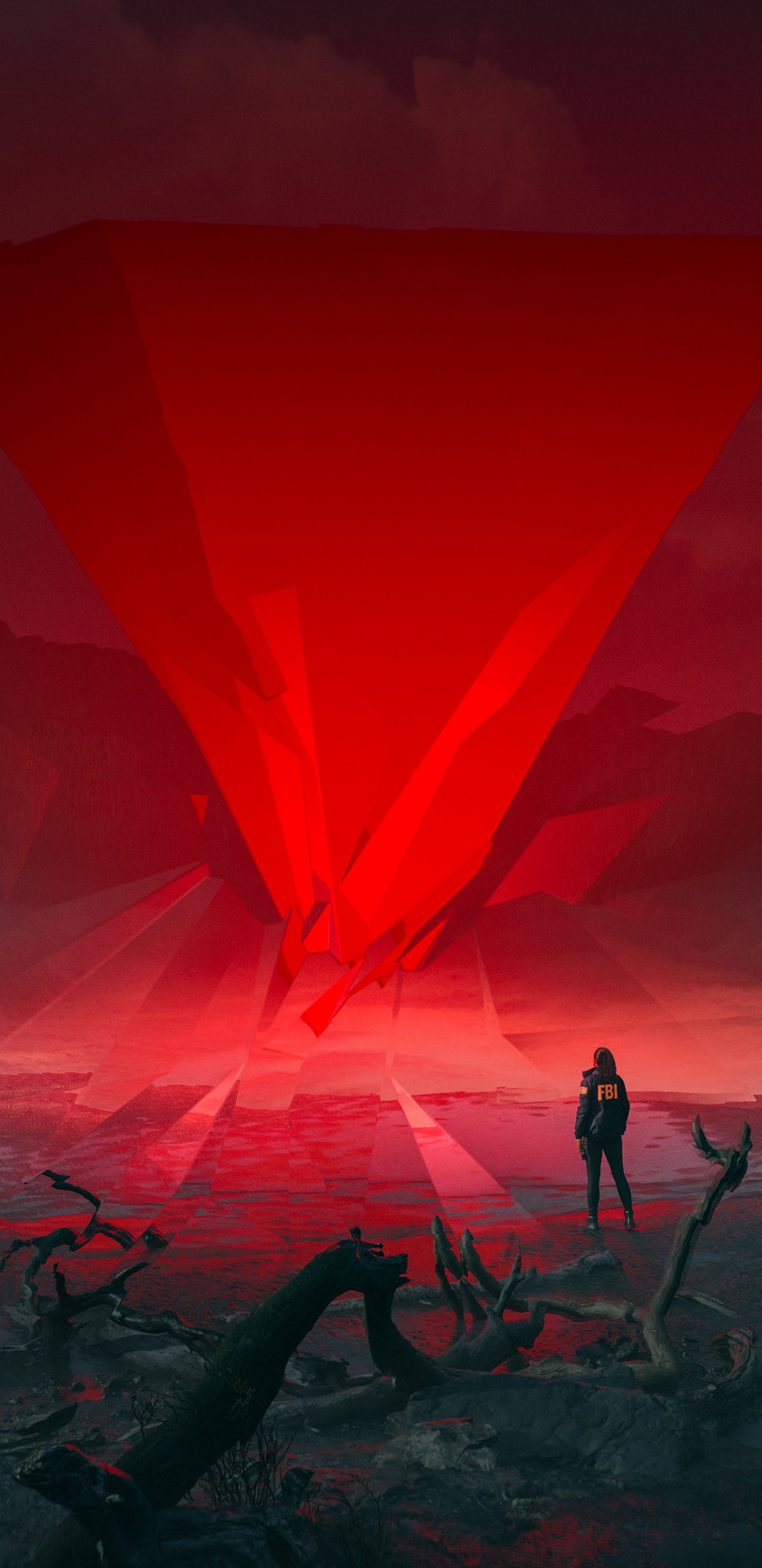 Alan Wake at the Ominous Red Light - Wallpapers for Samsung Galaxy S8/S8+/Note 8/S9/S9+/Note 9 in 1440x2960 resolution