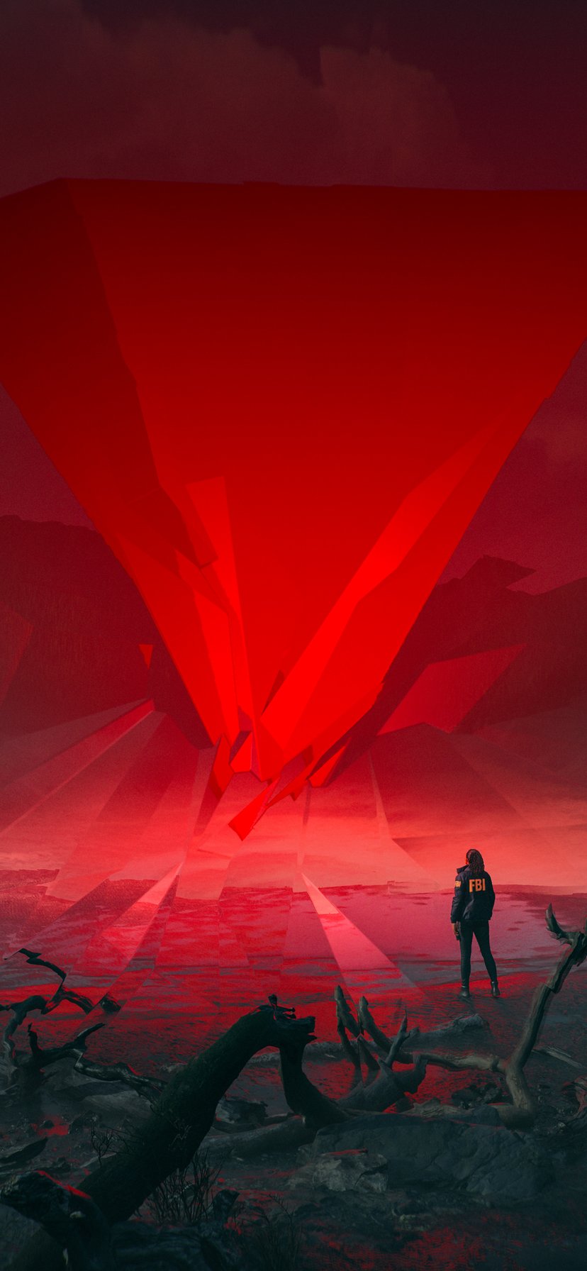 Alan Wake at the Ominous Red Light - Wallpapers for iPhone 11/XR in 828x1792 resolution