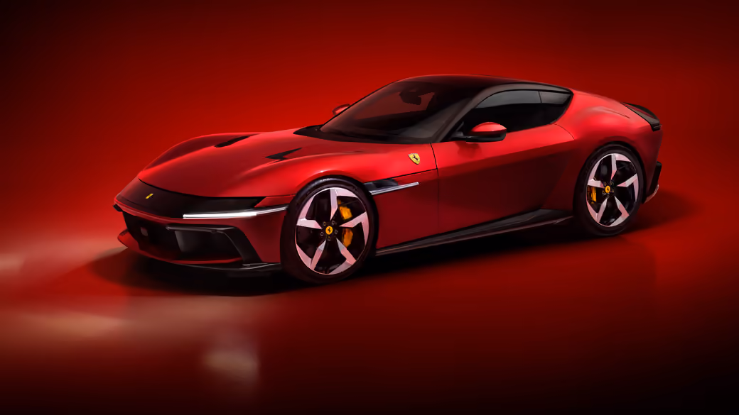 Red Ferrari 12Cilindri front view - Wallpapers for Xiaomi Redmi 14C, POCO C71/C75/M7, Infinix Note 8 in 720x1640 resolution