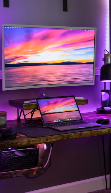 Interior design wallpapers: workspace, room, desk, laptop