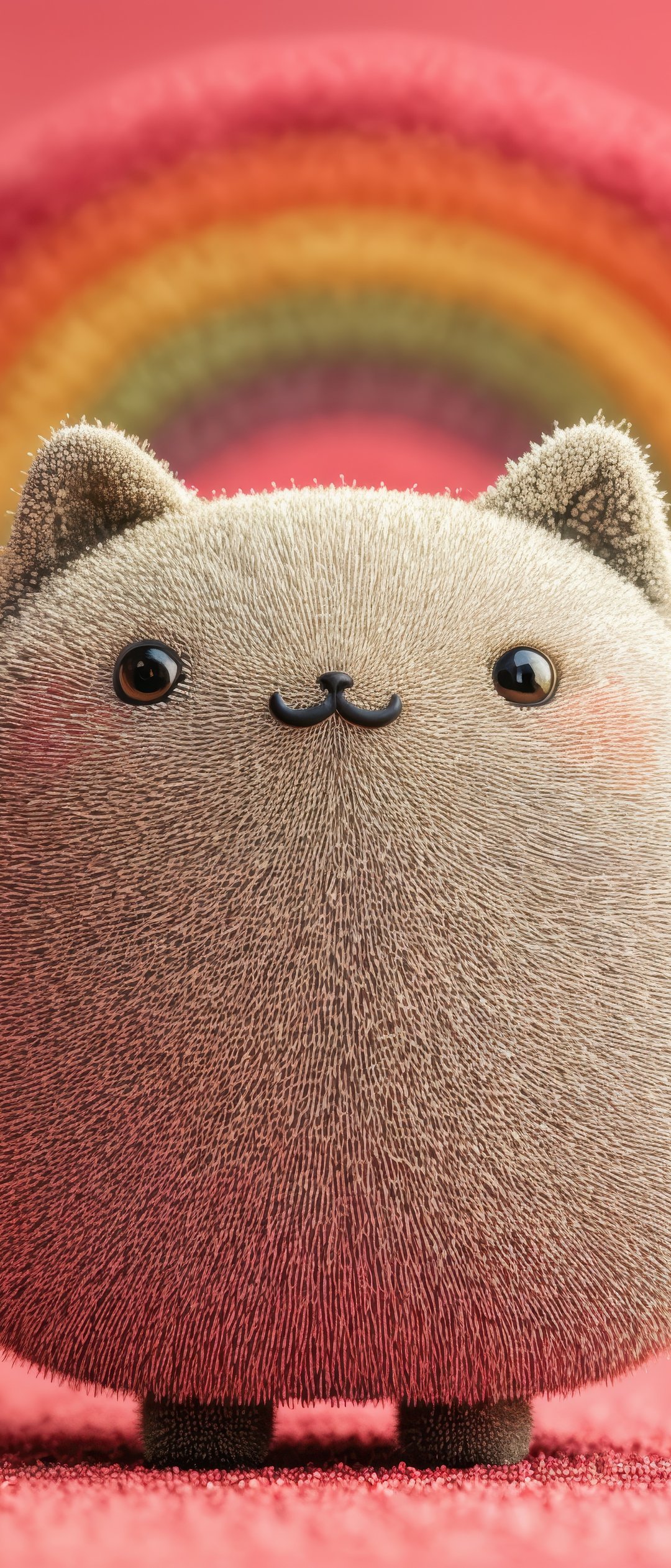Cute fluffy cartoon cat - Wallpapers for Samsung Galaxy Z Flip7, Sony Xperia 5 II/5 III/5 V/10 IV/10 V, Xiaomi Mix Fold 3 in 1080x2520 resolution