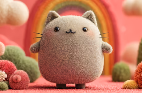 Joy Wallpapers: cat, rainbow, clouds, smile