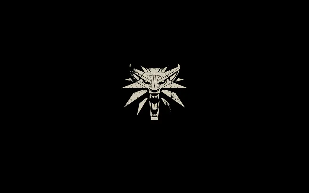 Witcher Wolf Medallion Logo — desktop and phone wallpaper, free download