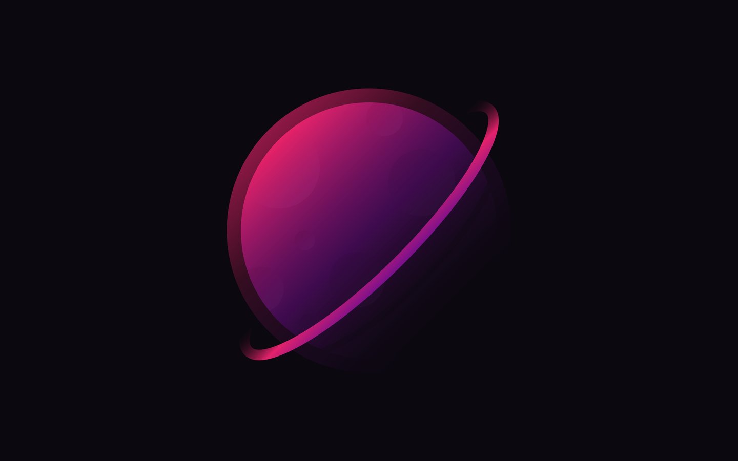 Minimalistic planet with a ring - WSXGA wallpapers in 1440x900 resolution