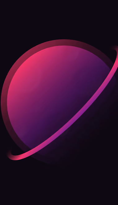 Обои градиент для iPhone 5/5S/5C/SE (640x1136): планета, минимализм, кольцо, сияние