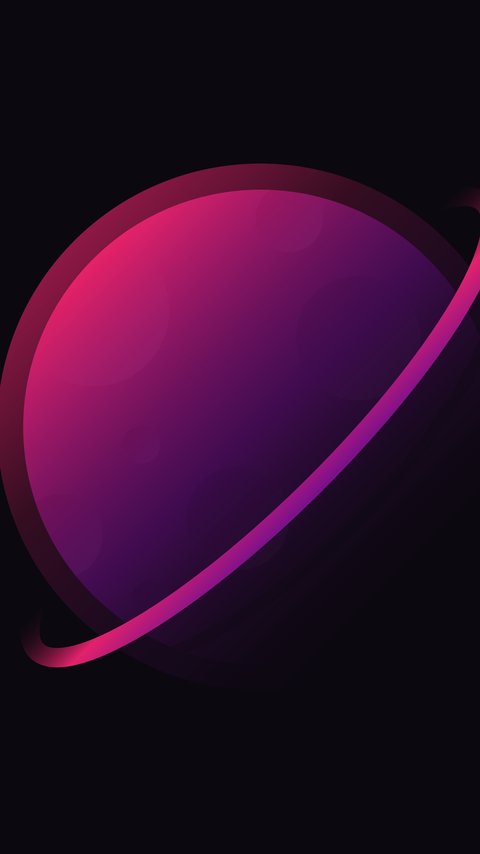 Minimalistic planet with a ring - Wallpapers for LG/ASUS in 480x854 resolution