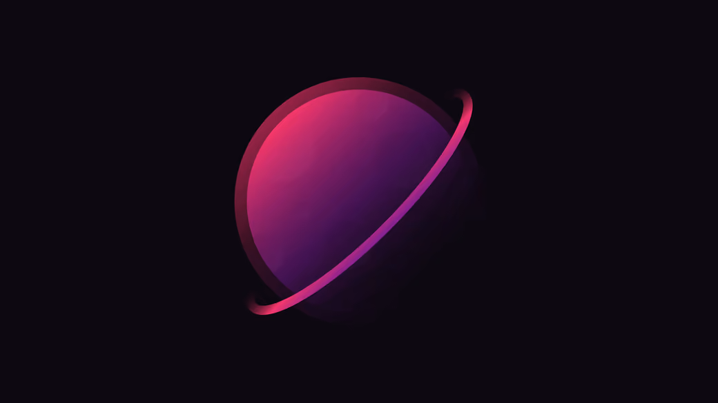 Minimalistic planet with a ring - Wallpapers for iPad Pro 12.9″ in 2732x2732 resolution