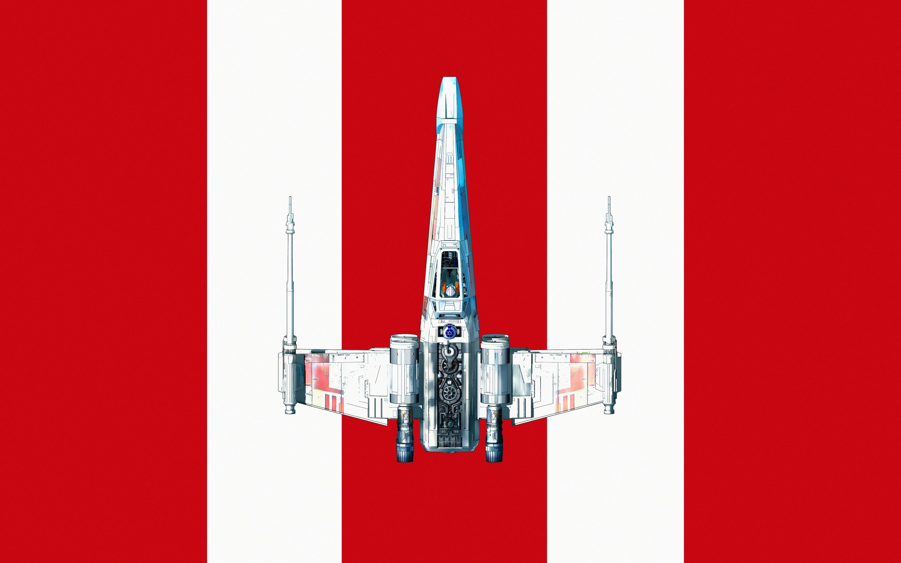 Minimalistic X-wing from Star Wars - Wallpapers for Apple MacBook 15″ in 2880x1800 resolution