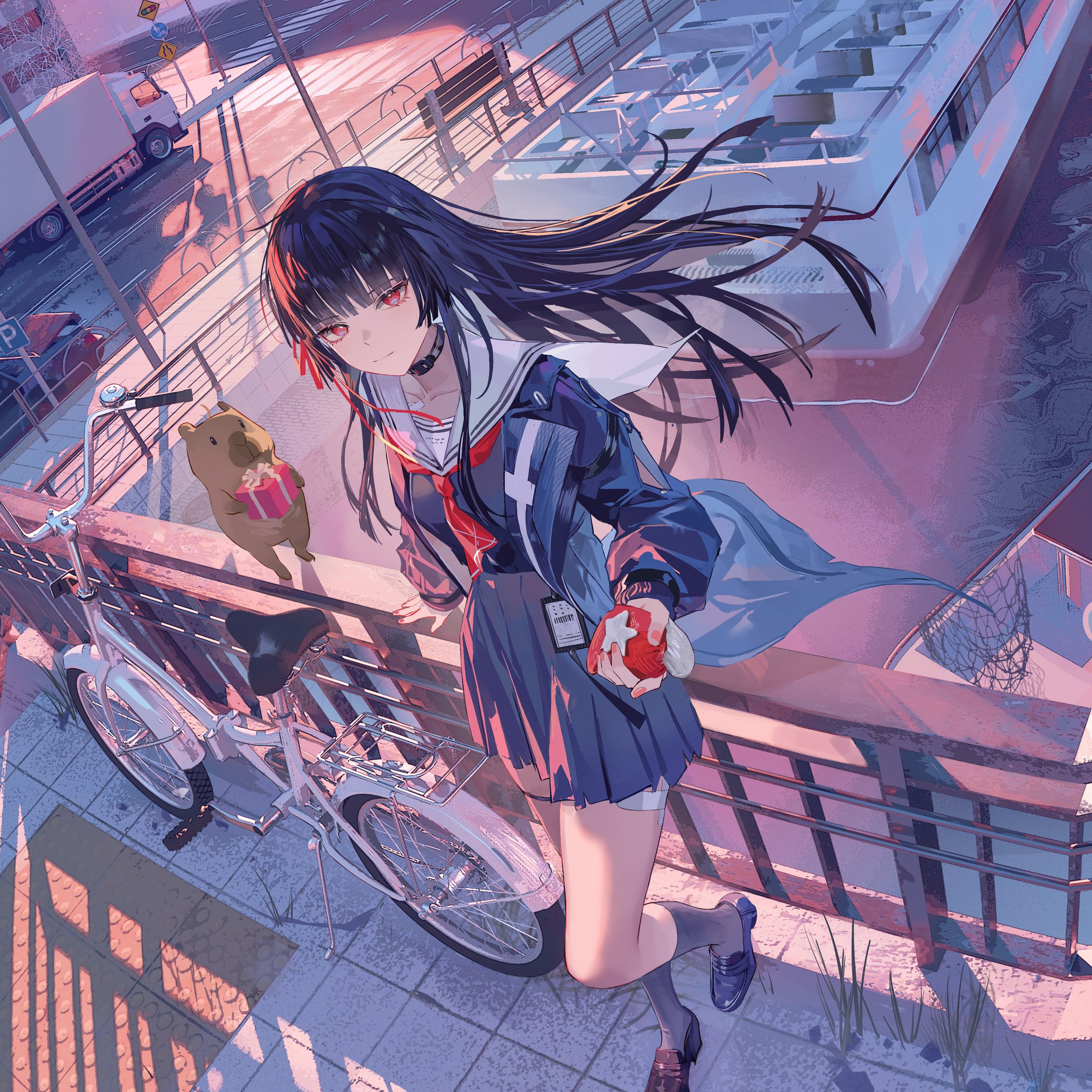 Chisa from Wuthering Waves in her school uniform - Wallpapers for iPad Pro 11″ 2024 in 2420x2420 resolution