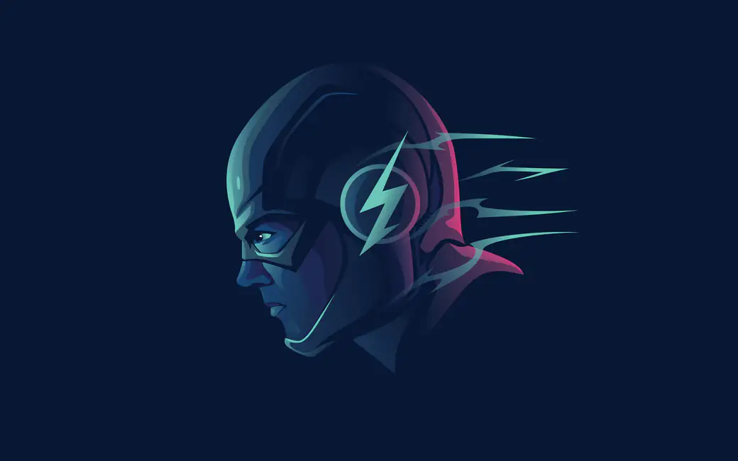 Superhero Flash with speed effect — desktop and phone wallpaper, free download