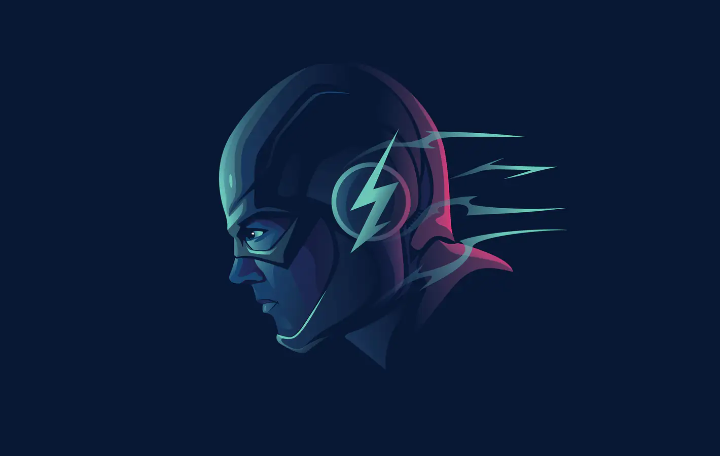 Superhero Flash with speed effect — desktop and phone wallpaper, free download
