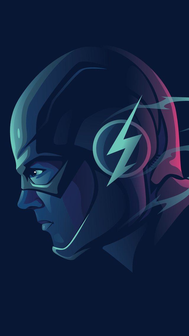 Superhero Flash with speed effect - Wallpapers for iPhone 5/5S/5C/SE in 640x1136 resolution