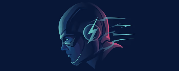 UltraWide 32:9 обои молния (3840x1080): Флэш, супергерой, DC Comics, молния