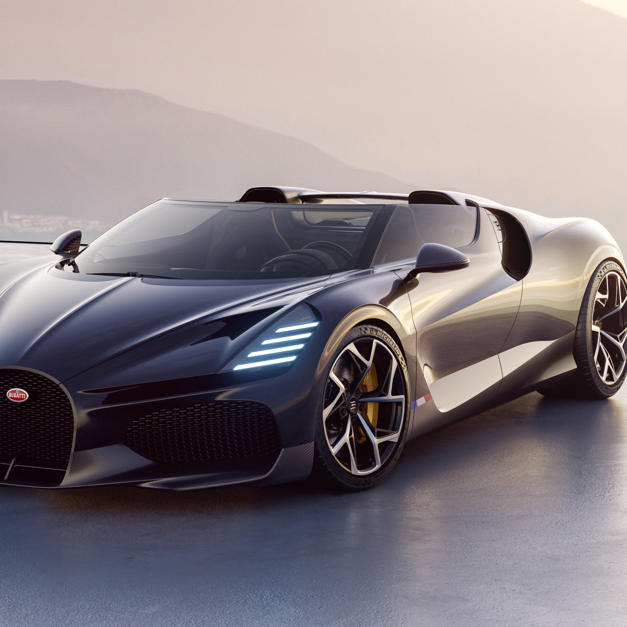 Bugatti Mistral Roadster front view - Wallpapers for iPad Pro 11″ 2024 in 2420x2420 resolution