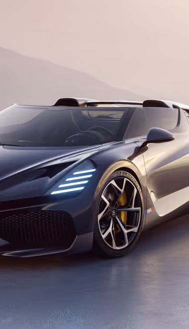 Обои машины: Bugatti Mistral, родстер, спорткар, карбон