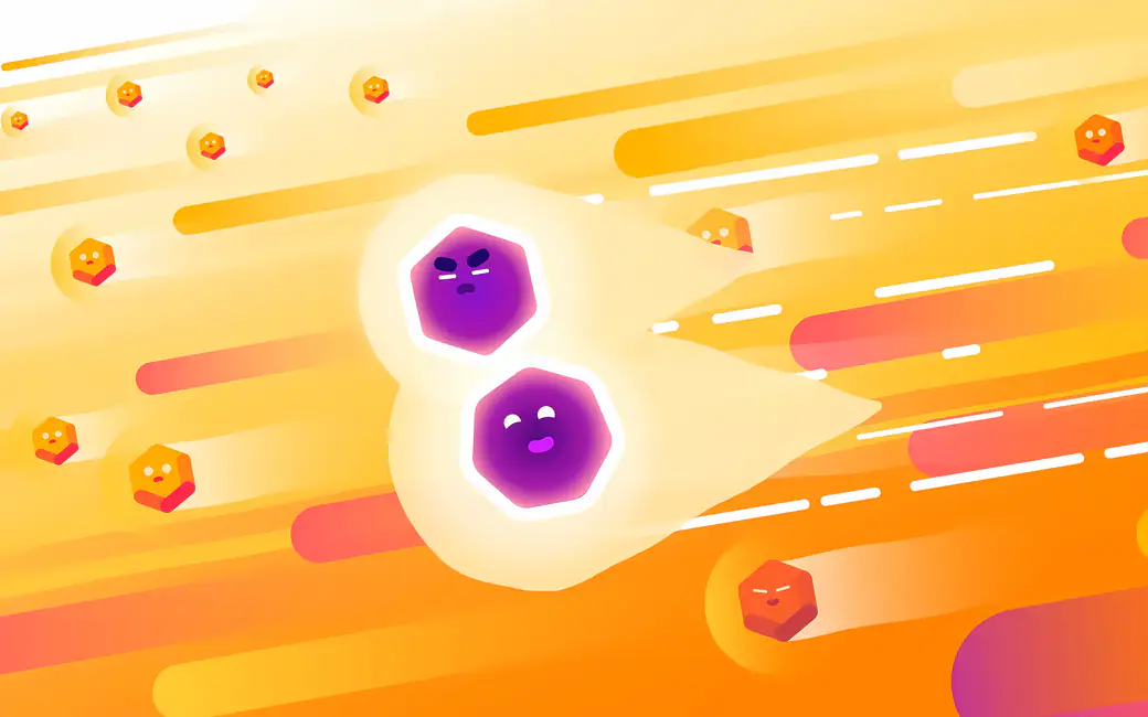 Meteorites with emoji faces — desktop and phone wallpaper, free download