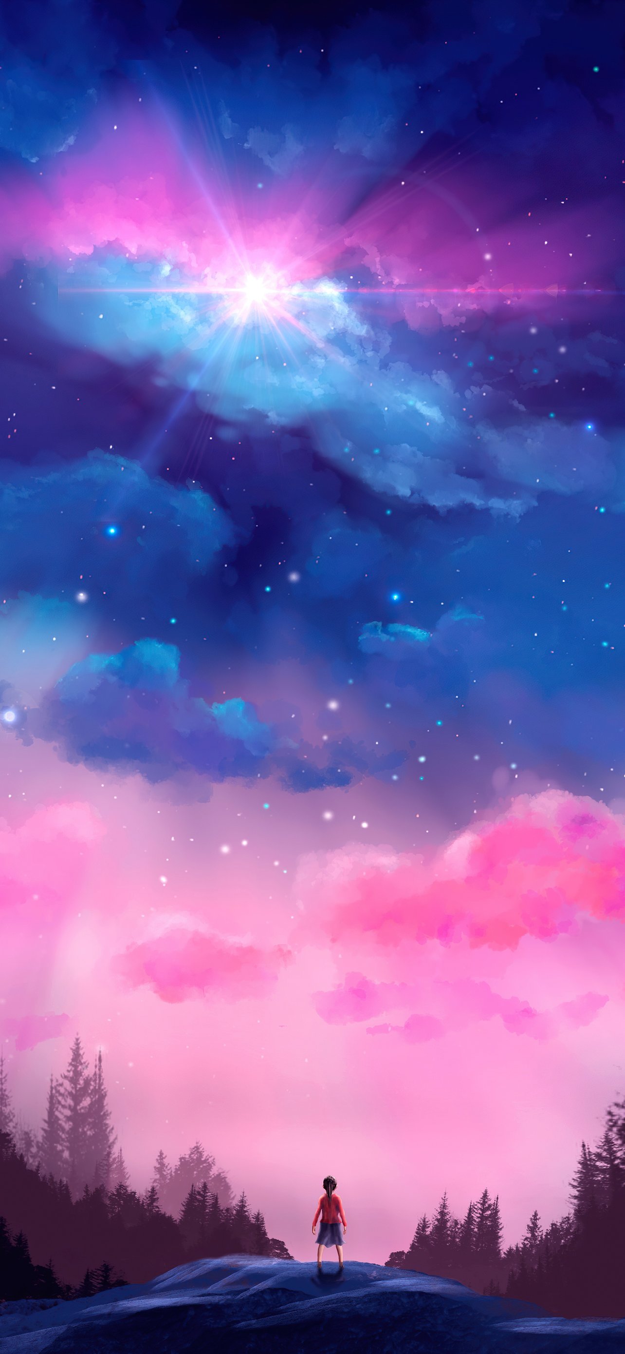 Fabulous pink sky - Wallpapers for iPhone 13 Pro Max/12 Pro Max/14 Plus in 1284x2778 resolution