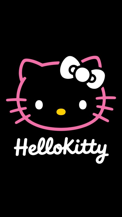 Hello Kitty on a black background - Wallpapers for LG/ASUS in 480x854 resolution