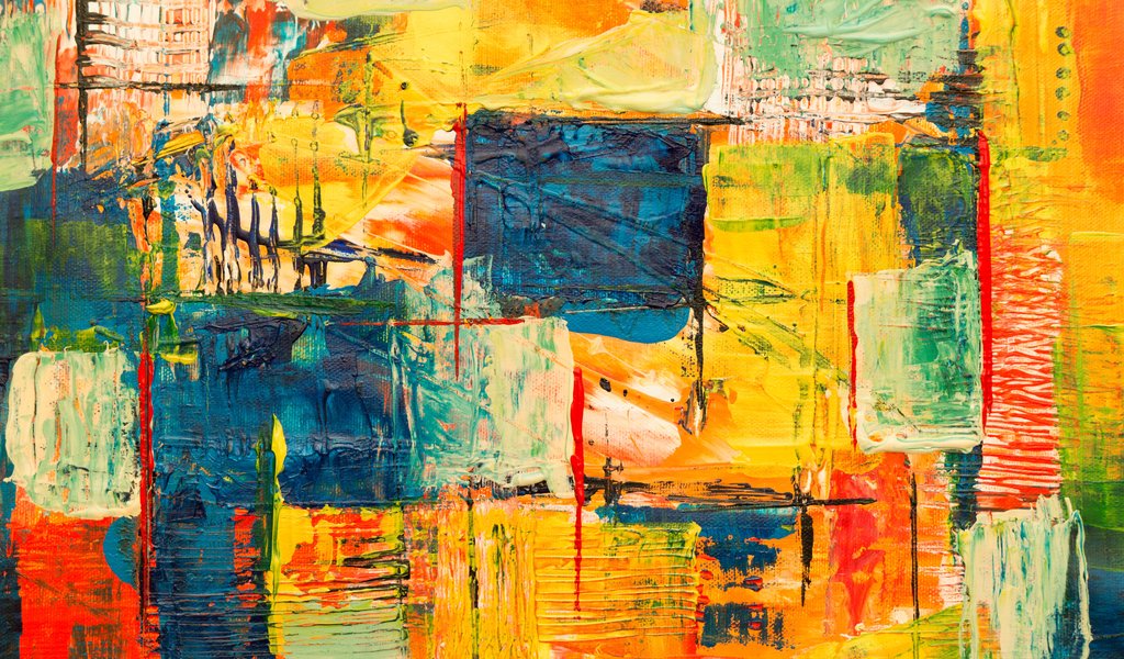 Abstract expressionism with squares - WSVGA wallpapers in 1024x600 resolution
