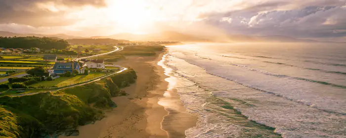 Nature wallpapers: beach, sunset, coastline, Spain