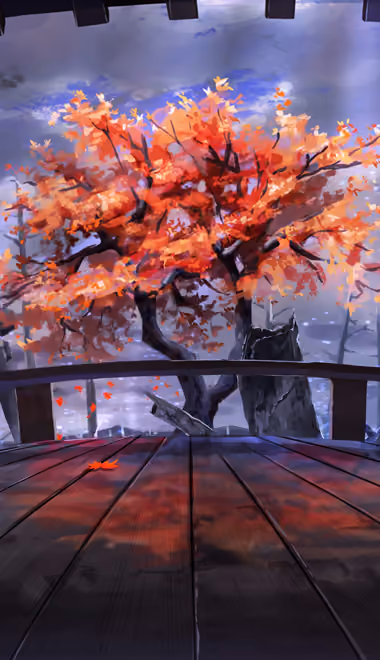 Torii Wallpapers for Samsung Galaxy Z Fold 2/3 (1768x2208): trees, autumn, torii, abandoned
