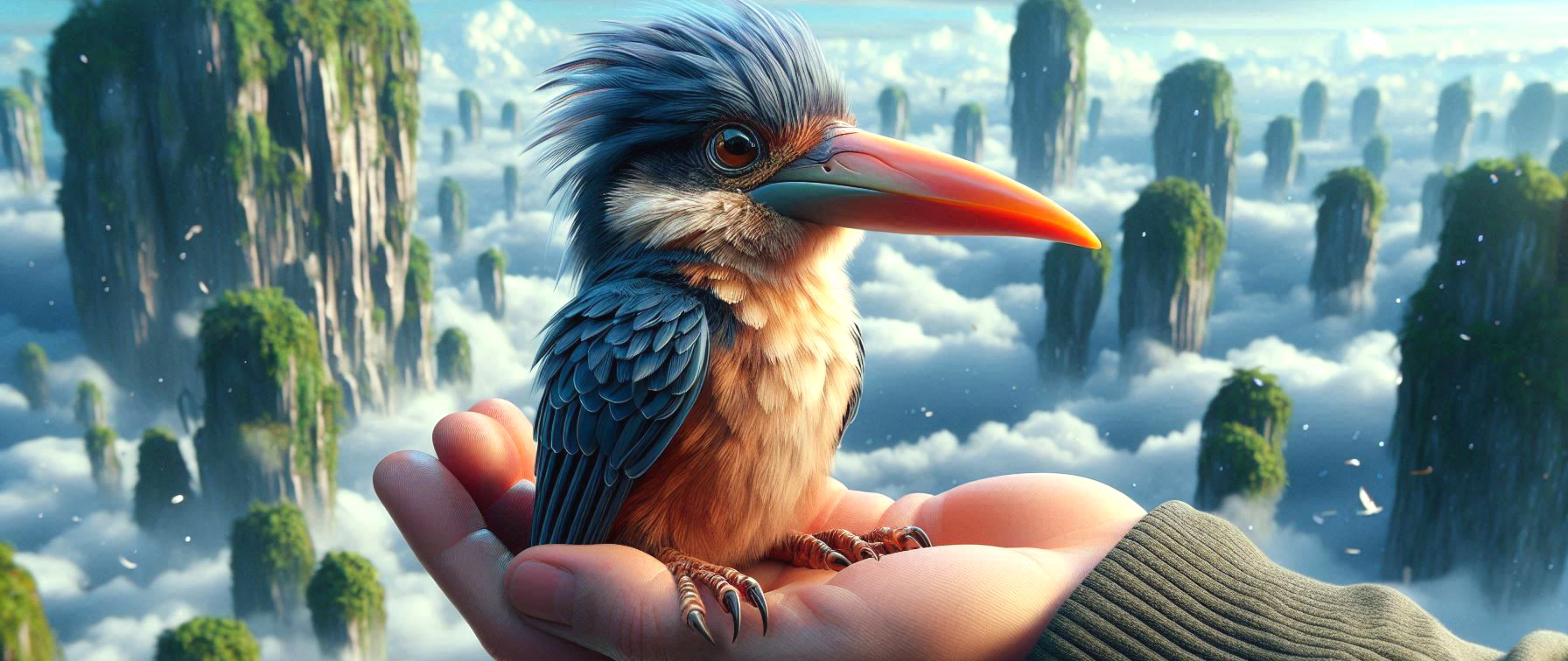 Fantasy bird in mystical landscape - 5K2K UltraWide 21:9 wallpapers in 5120x2160 resolution