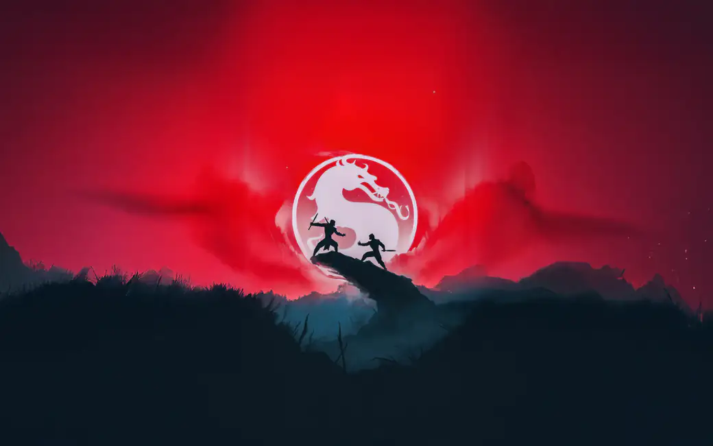 Mortal Kombat Sub Zero versus Scorpion duel — desktop and phone wallpaper, free download