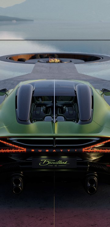 Зеленый Bugatti Brouillard - Обои для Samsung в разрешении 360x740