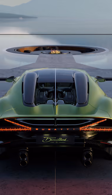 Обои тропа для Samsung (360x740): Bugatti Brouillard, роскошь, гиперкар, карбон