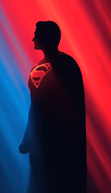 Illustrations wallpapers: Superman, silhouette, cloak, DC Comics