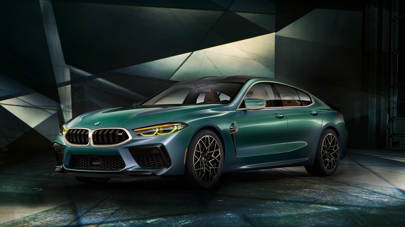 BMW M8 Gran Coupe luxury side view - Laptop Wallpapers in 1366x768 resolution