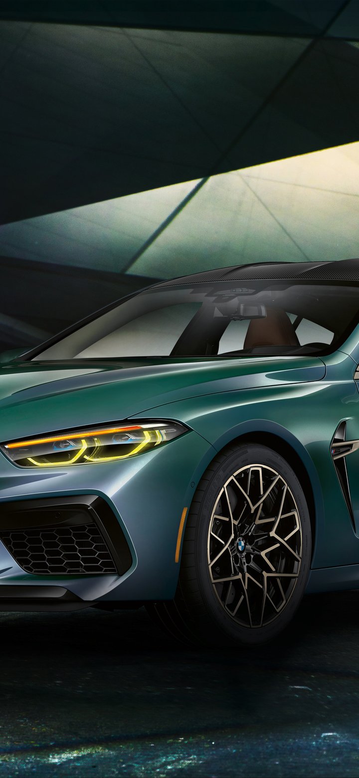 BMW M8 Gran Coupe luxury side view - Wallpapers for Samsung Galaxy A11/A20e/A20/M11, Xiaomi Redmi 9A/9C, POCO C40 in 720x1560 resolution