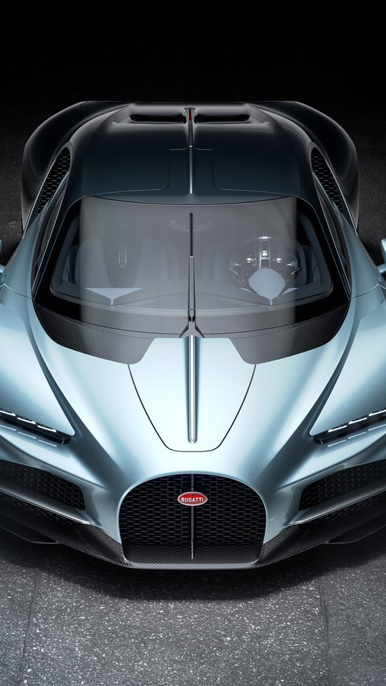 Bugatti Tourbillon вид сверху - Обои для Samsung, HTC, Sony в разрешении 540x960