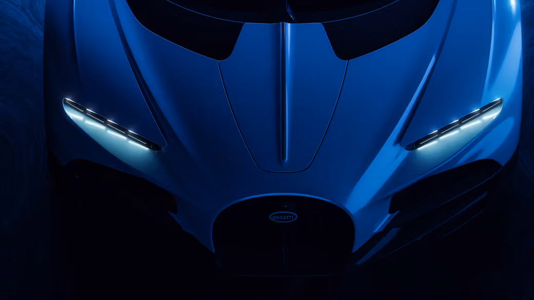 Blue Bugatti Tourbillon, front view - Wallpapers for Xiaomi Redmi 10C/C40/C51, Samsung Galaxy A12/A02s/A03/M12 in 720x1600 resolution