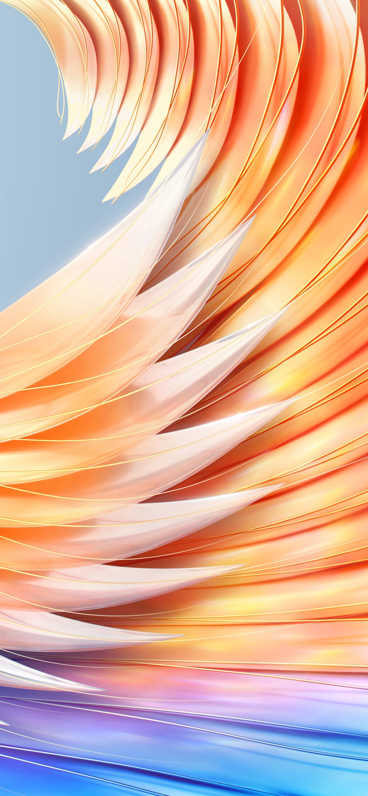 Orange spiral abstract wave - Wallpapers for iPhone 13 Pro Max/12 Pro Max/14 Plus in 1284x2778 resolution