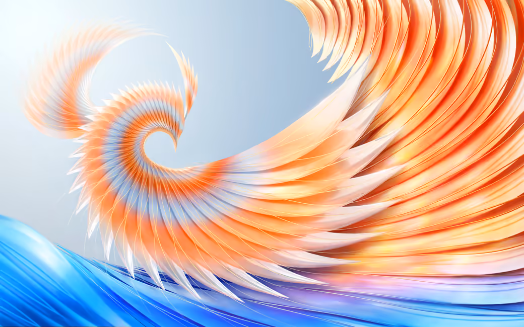 Orange spiral abstract wave - Wallpapers for Apple MacBook 12″ in 2304x1440 resolution