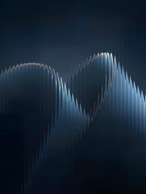 Глитч волны - Обои для HTC/BlackBerry в разрешении 480x640