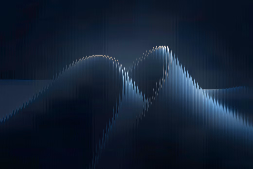 Glitch waves — desktop and phone wallpaper, free download
