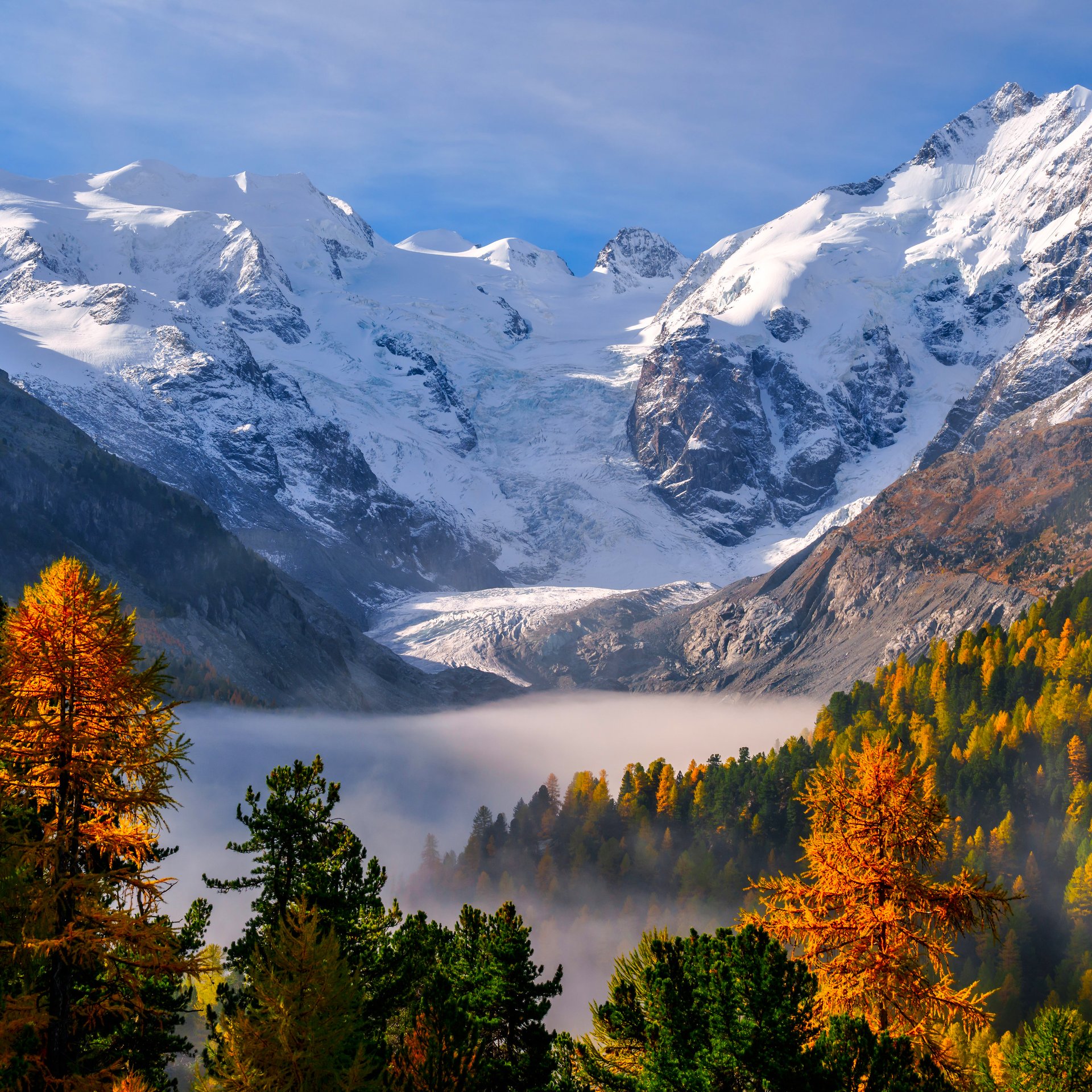 Snow-capped autumn Alps - Wallpapers for Samsung Galaxy Tab in 1920x1920 resolution