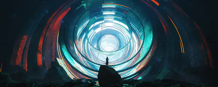 UltraWide 32:9 wallpapers (3840x1080): portal, cave, spiral, darkness