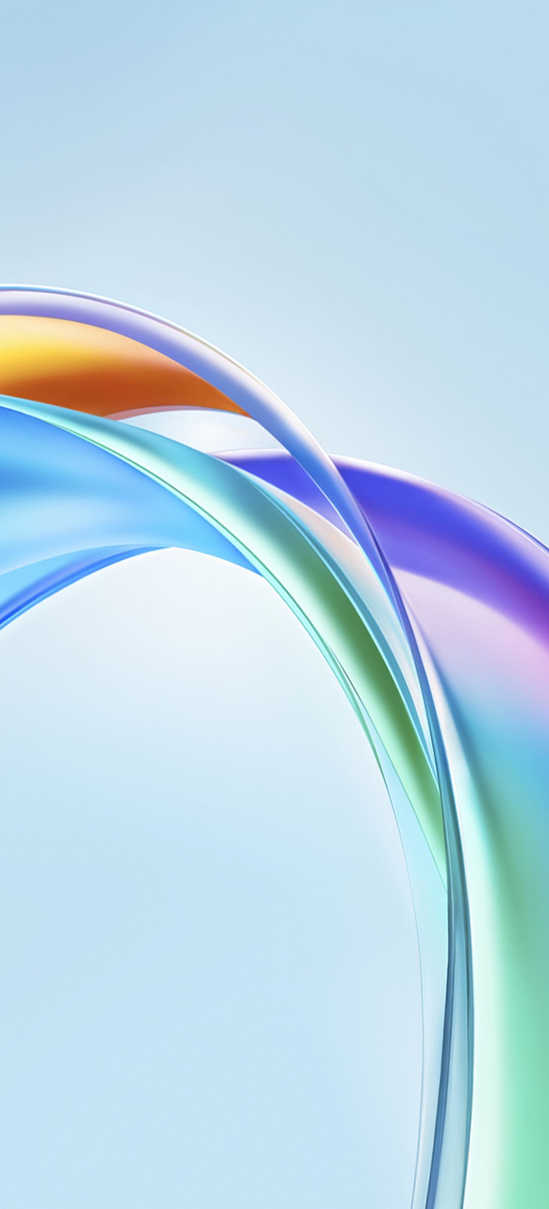 Curved translucent ribbons - Wallpapers for Honor/Huawei in 1080x2376 resolution