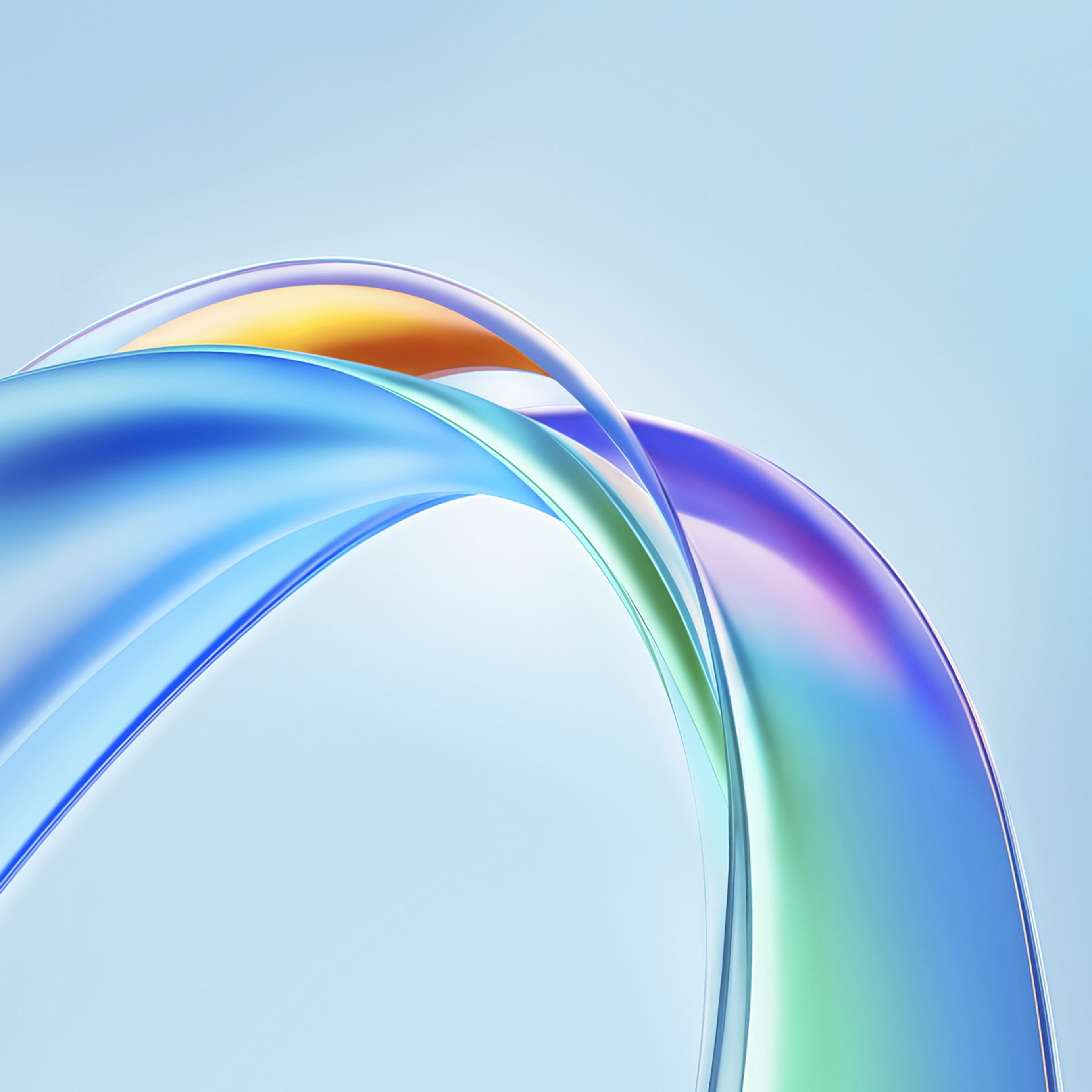 Curved translucent ribbons - Wallpapers for iPad Pro 13″ in 2752x2752 resolution