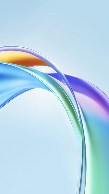Curved translucent ribbons - Wallpapers for Nokia, Samsung in 360x640 resolution