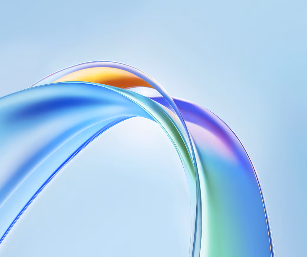 Curved translucent ribbons — desktop and phone wallpaper, free download