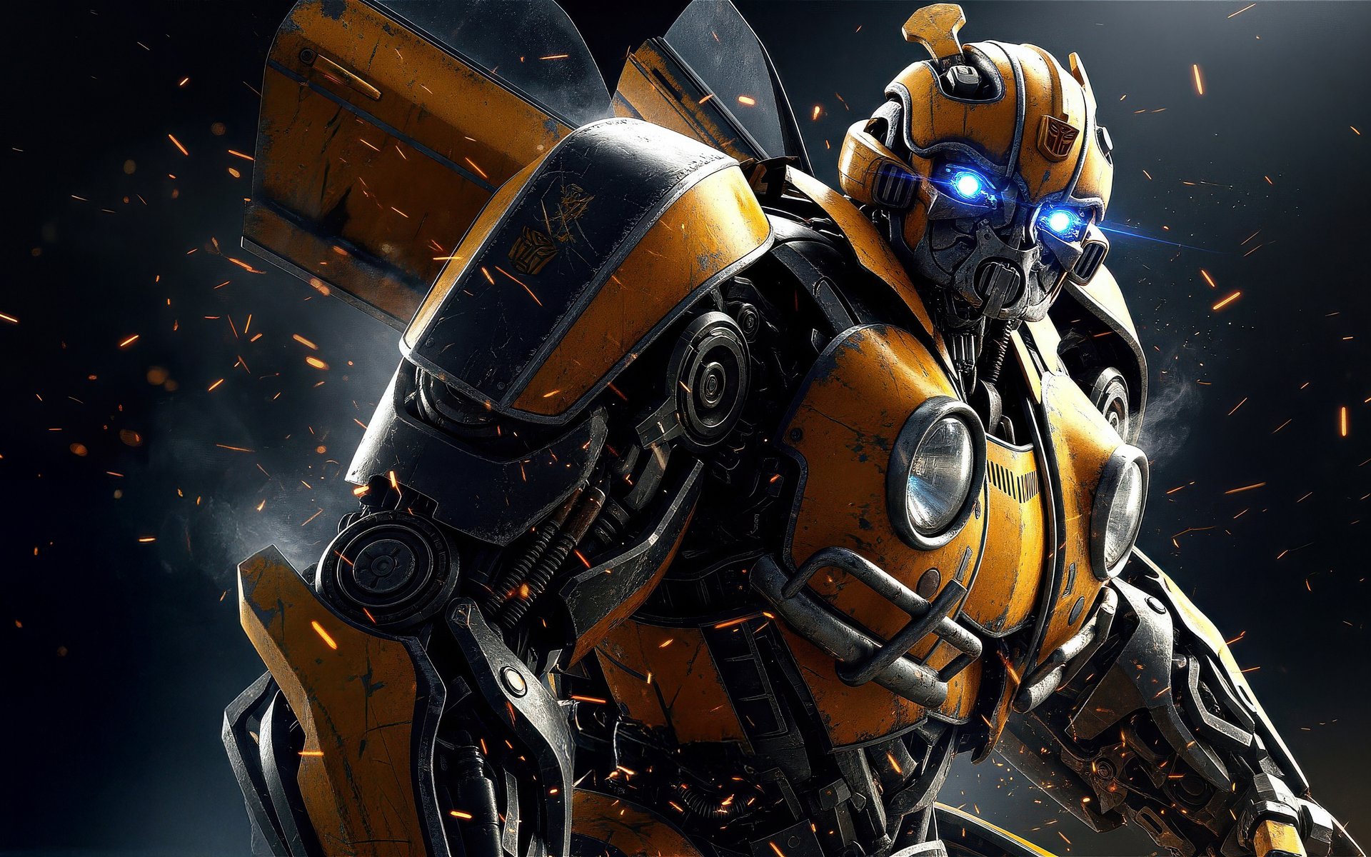 Bumblebee Transformer with blue eyes - WUXGA wallpapers in 1920x1200 resolution