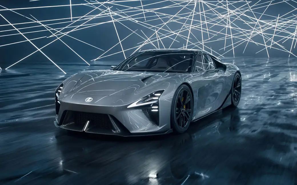 Концепт Lexus LFA 2025 вид спереди — обои на рабочий стол и телефон