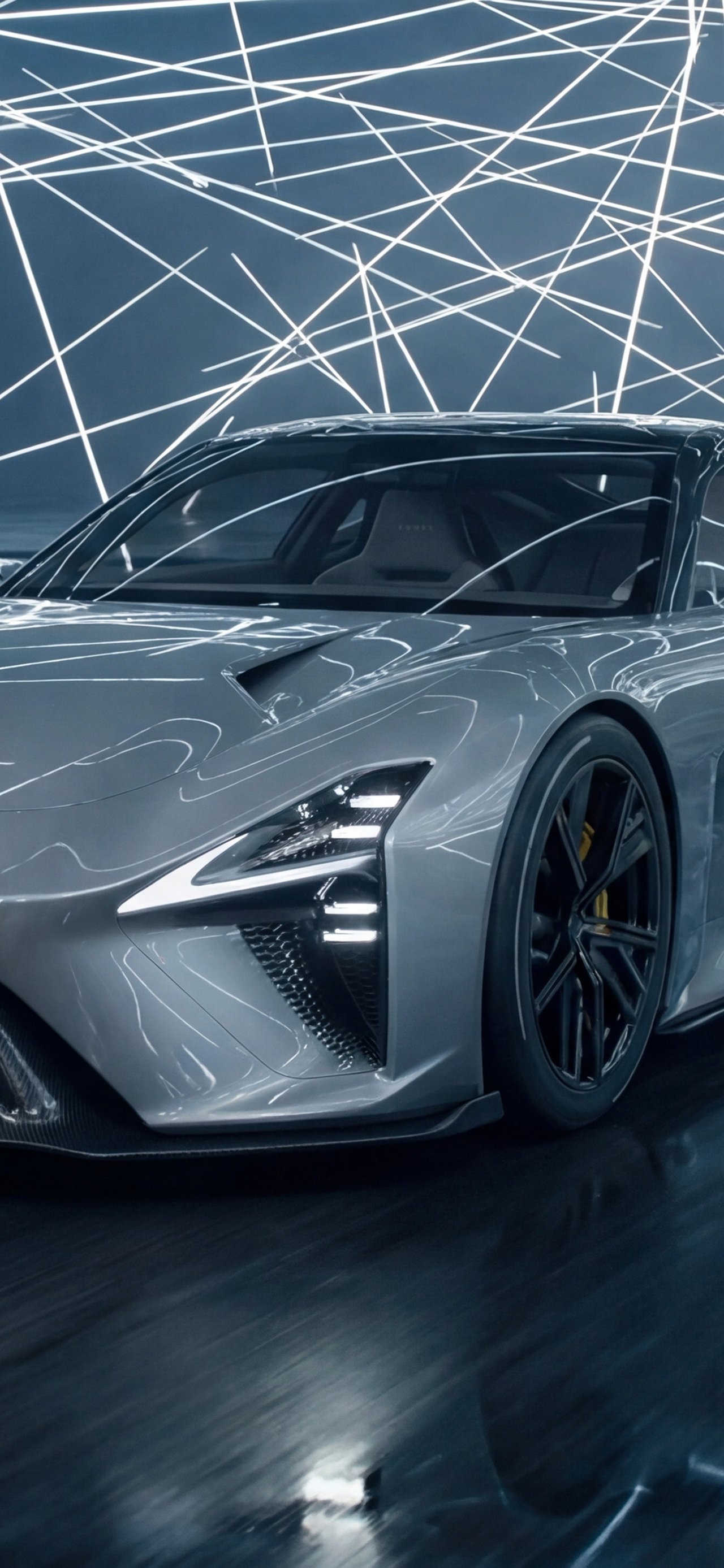 Lexus LFA 2025 concept front view - Wallpapers for Xiaomi 15T in 1280x2772 resolution