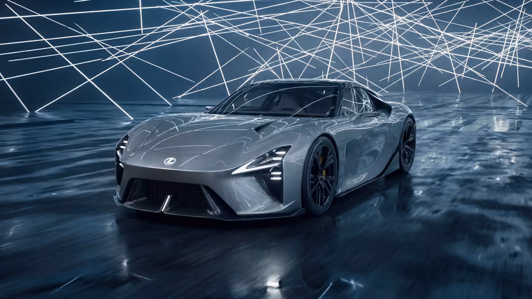 Концепт Lexus LFA 2025 вид спереди — обои на рабочий стол и телефон