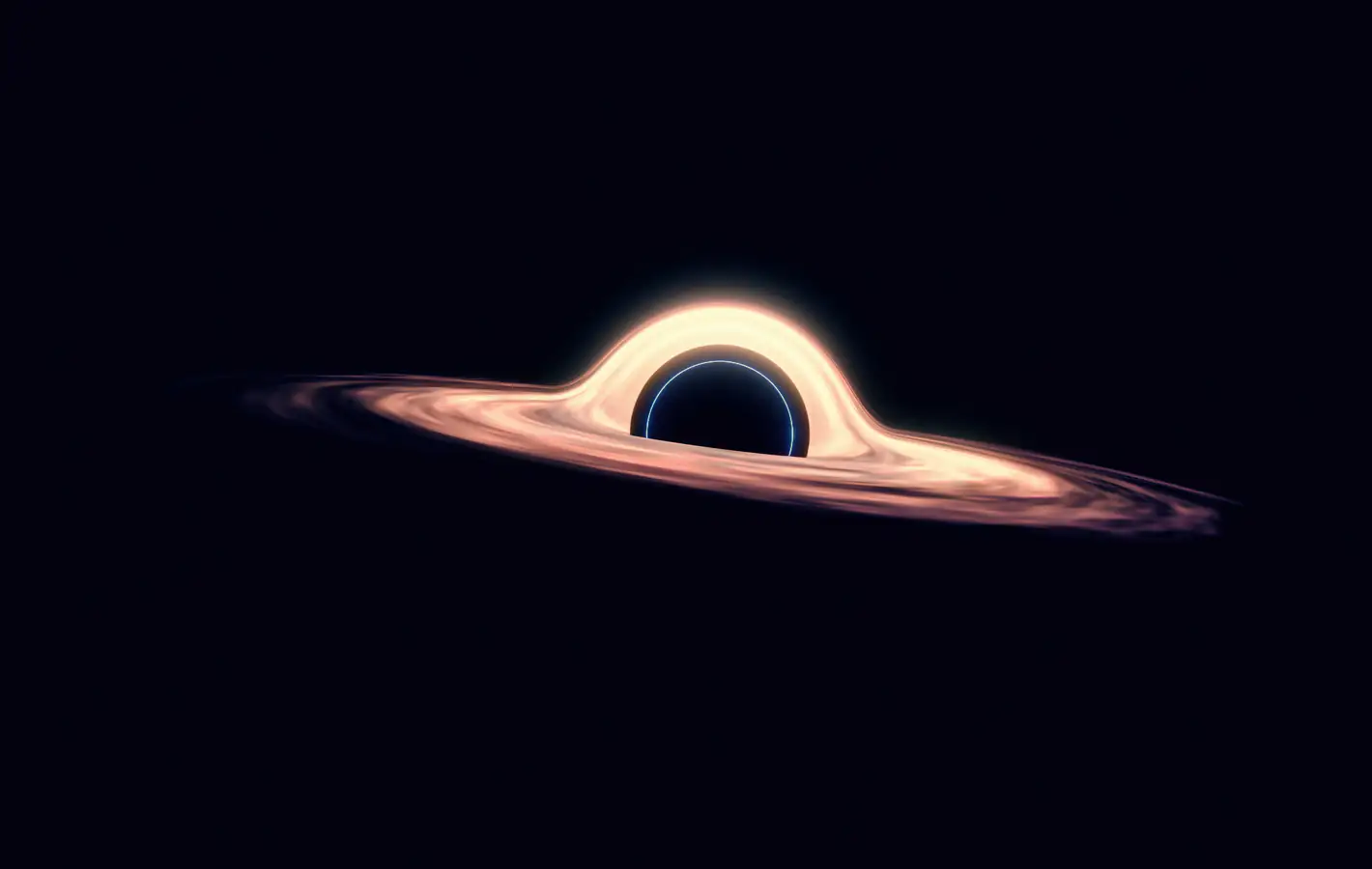 Sagittarius A black hole with a bright disk — desktop and phone wallpaper, free download